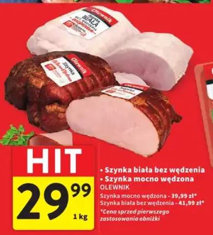 Szynka biała bez wędzenia