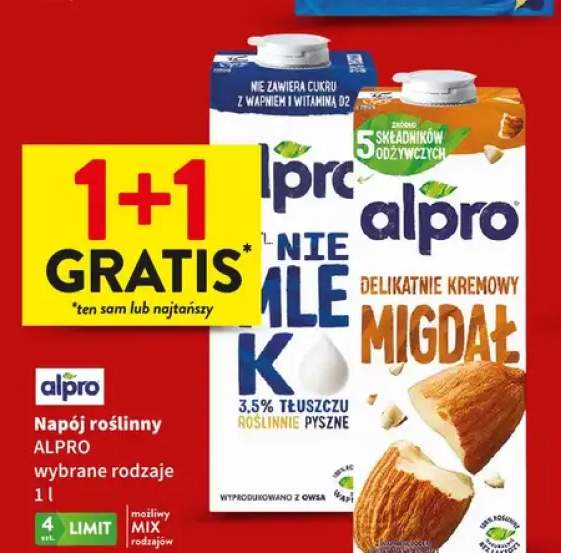 Napój roślinny wybrane rodzaje