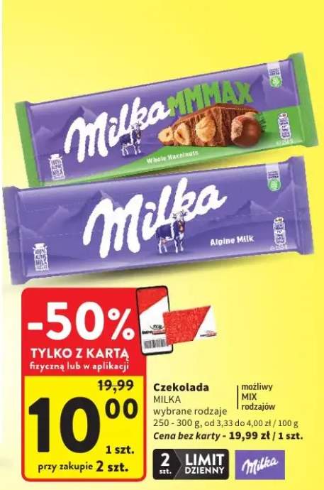 Czekolada mleczna wybrane rodzaje