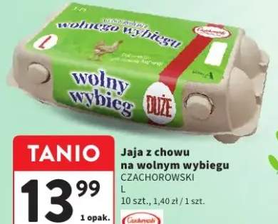 Jaja z chowu na wolnym wybiegu 10 szt., 1,40 zł / 1 szt.