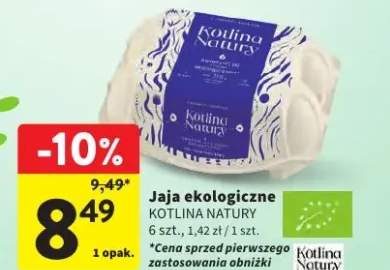 Jaja ekologiczne 6 szt., 1,42 zł / 1 szt.