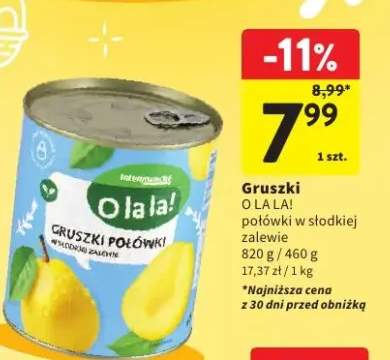 Gruszki połówki w słodkiej zalewie
