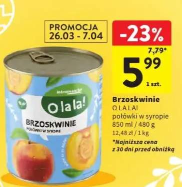Brzoskwinie połówki w syropie