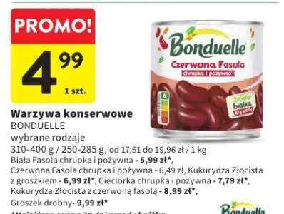Warzywa konserwowe Czerwona Fasola, Biała Fasola chrupka i pożywna, Kukurydza Złocista z groszkiem
