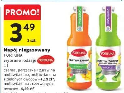 Napój niegazowany multiwitamina czarna, porzeczka z żurawina