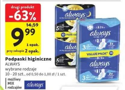 Podpaski higieniczne wybrane rodzaje