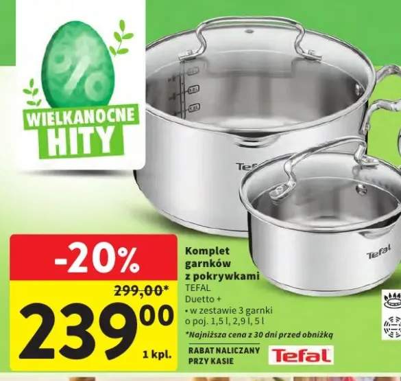 Komplet garnków z pokrywkami Duetto+ w zestawie 3 garnki