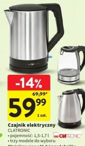 Czajnik elektryczny pojemność: 1,5-1,7l trzy modele do wyboru