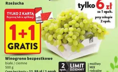 Winogrono bezpestkowe białe / ciemne