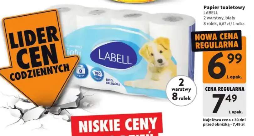 Papier toaletowy biały 2 warstwy