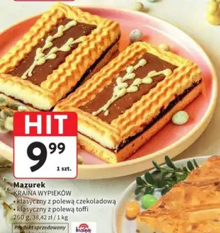 Mazurek klasyczny z polewą toffi