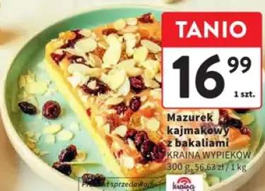 Mazurek kajmakowy z bakaliami