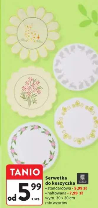 Serwetka do koszyczka standardowa haftowana