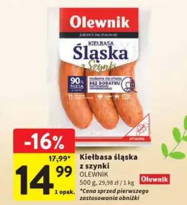Kiełbasa śląska z szynki