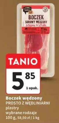 Boczek wędzony plastry wybrane rodzaje