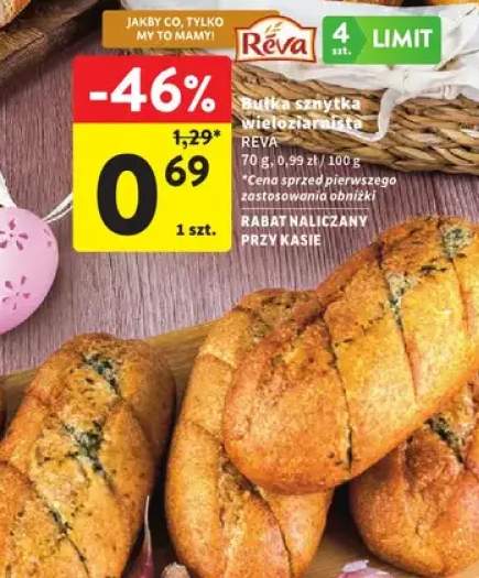 Bułka czirytka wieloziarnista Reva