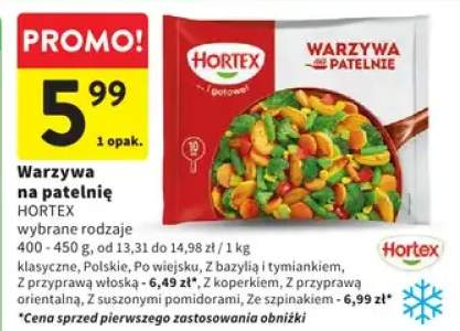 Warzywa na patelnię Hortex wybrane rodzaje