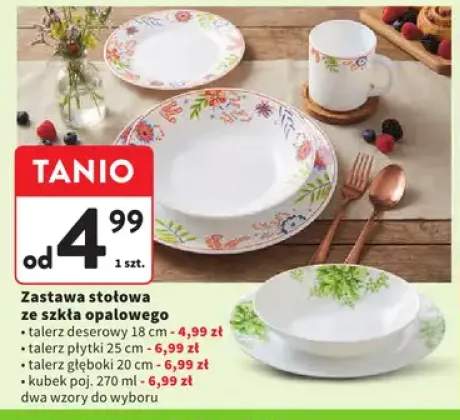 Zastawa stołowa ze szkła opalowego