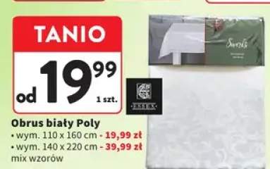Obrus biały Poly mix wzorów
