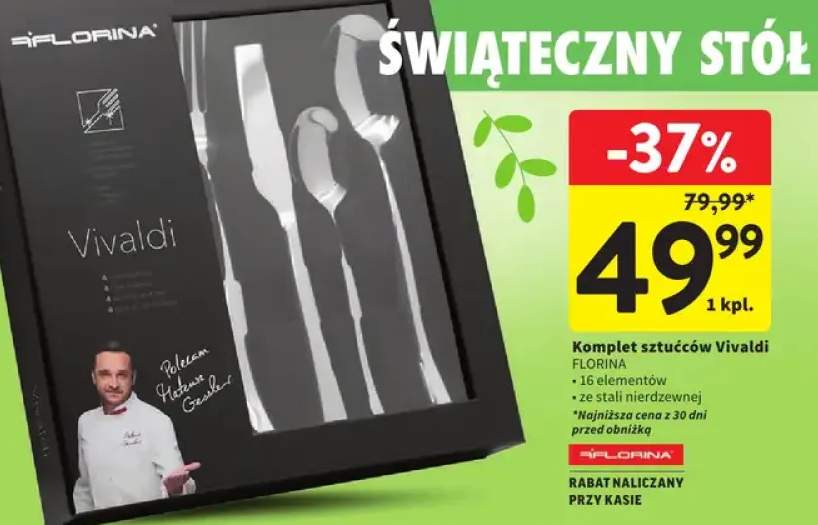 Komplet sztućców Vivaldi 16 elementów ze stali nierdzewnej