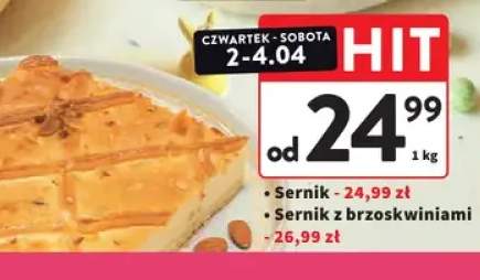 Sernik z brzoskwiniami