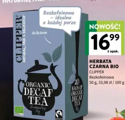 Herbata czarna bio bezkofeinowa