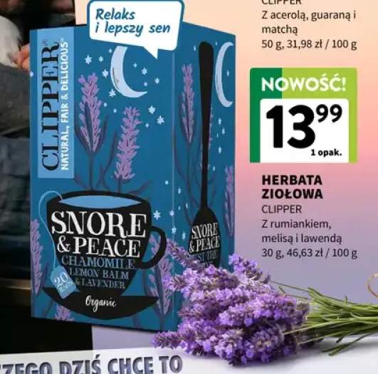 Herbata ziołowa z rumiankiem, melisą i lawendą