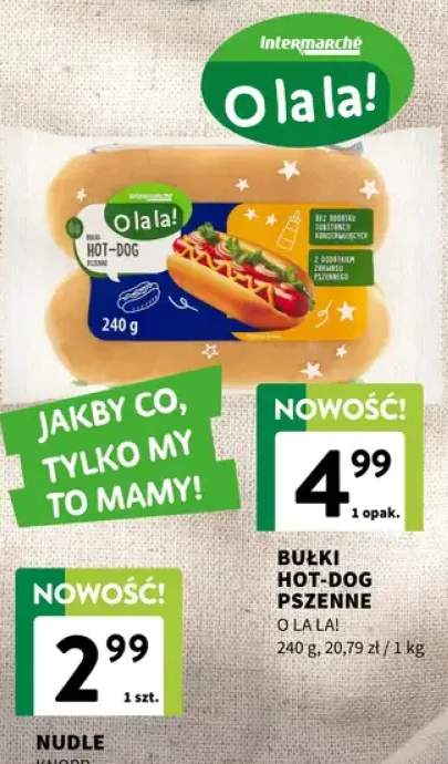 Bułki hot-dog pszenne