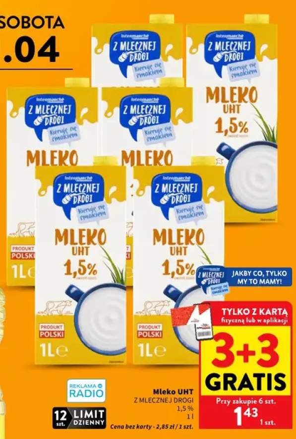 Mleko UHT Z Mlecznej Drogi 1,5%