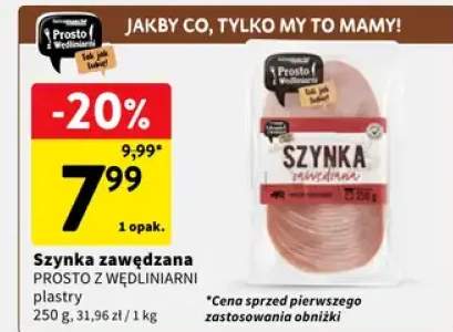 Szynka zawędzana plastry