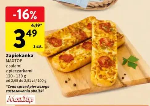 Zapiekanka z salami z pieczarkami