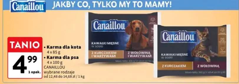 Karma dla psa kawałki mięsne w sosie z kurczakiem i warzywami, z wołowiną i warzywami