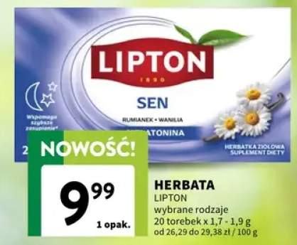 Herbata wybrane rodzaje 20 torebek x 1,7 - 1,9g