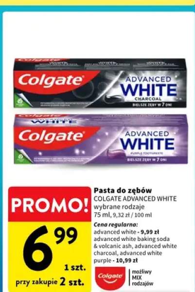 Pasta do zębów Advanced White Purple