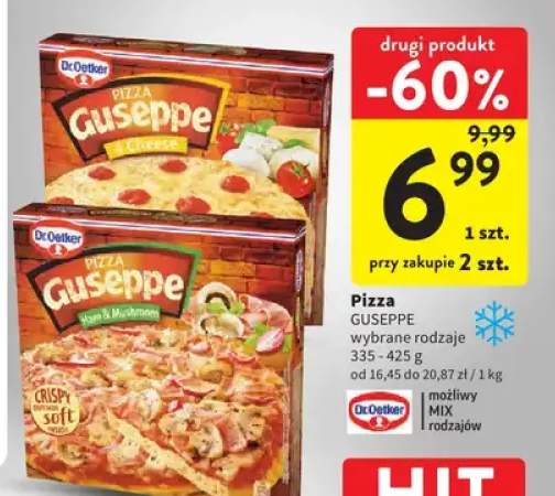 Pizza Guseppe wybrane rodzaje