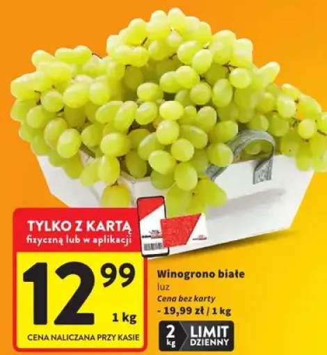 Winogrono białe luz