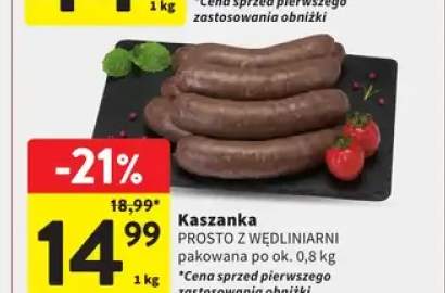 Kaszanka pakowana po ok. 0,8 kg