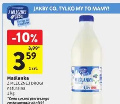 Maślanka z mlecznej drogi naturalna
