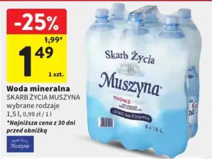 Woda mineralna wybrane rodzaje