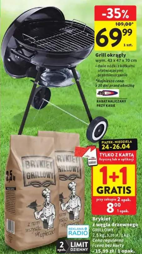 Brykiet z węgla drzewnego grillowy 2,5kg