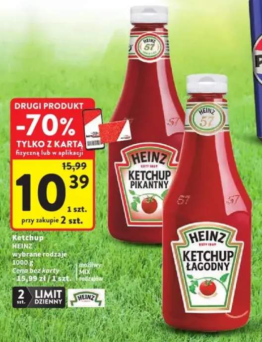 Ketchup heinz wybrane rodzaje