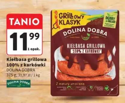 Kiełbasa grillowa 100% z karkówki dolina dobra
