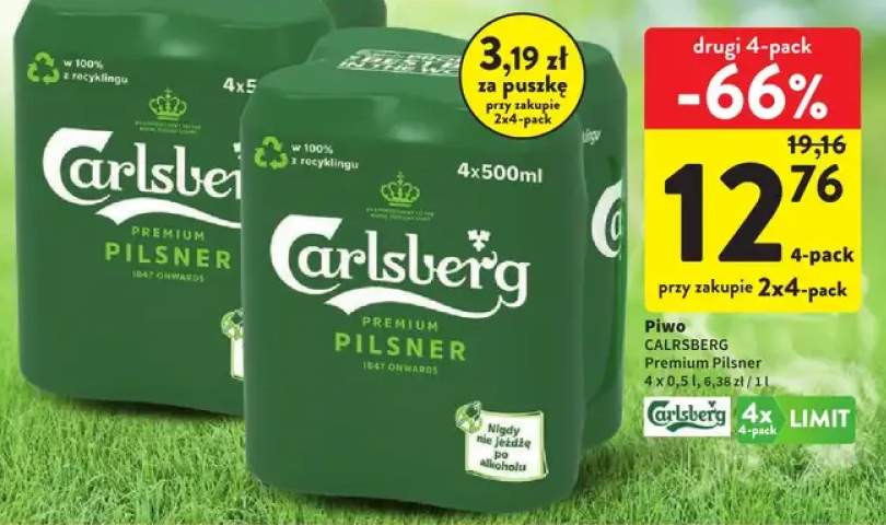 Piwo Carlsberg Premium Pilsner 4x500ml