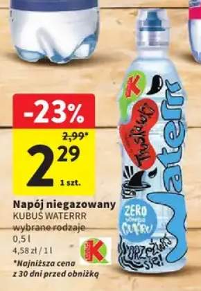 Napój niegazowany Kubuś Waterrr wybrane rodzaje 0,5l