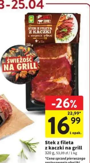 Stek z fileta z kaczki na grill