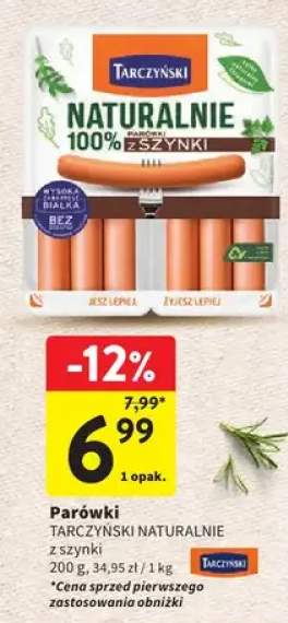 Parówki naturalnie z szynki