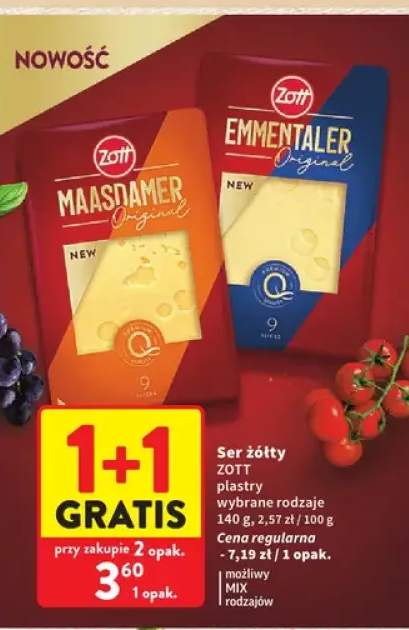 Ser żółty plastry