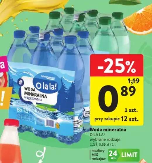 Woda mineralna Olala! wybrane rodzaje 1,5l