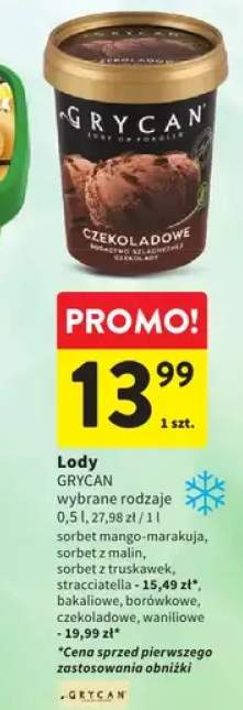 Lody Grycan wybrane rodzaje 500ml