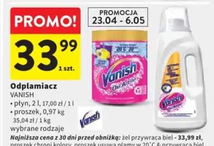 Odplamiacz Vanish wybrane rodzaje 1l